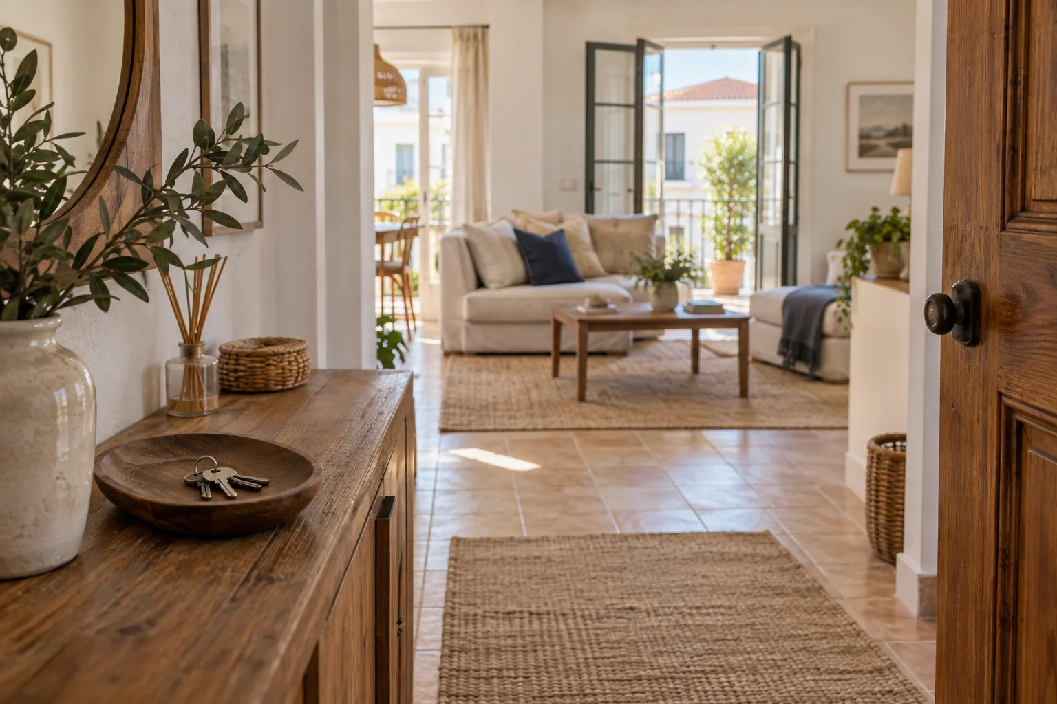Espacio de una vivienda mediterránea